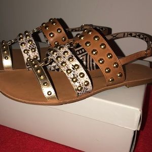 Steve Madden Studded Brown Sandals